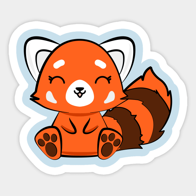 Kawaii Cute Red Panda Red Panda Sticker TeePublic